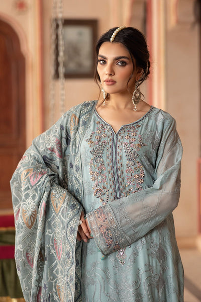 Ramsha | Dastan Formals | T-302-Brand:Ramsha-Type:Ladies Clothes-Gray-Chiffon-House of Maryam- Buy in UK, USA