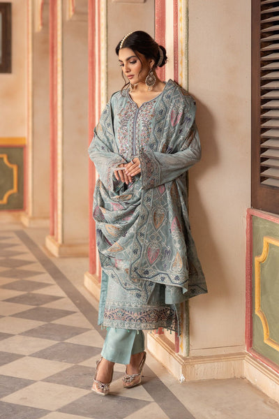 Ramsha | Dastan Formals | T-302-Brand:Ramsha-Type:Ladies Clothes-Gray-Chiffon-House of Maryam- Buy in UK, USA