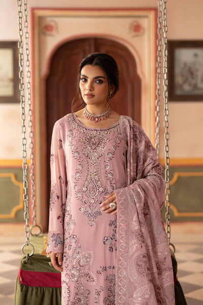 Ramsha | Dastan Formals | T-303-Brand:Ramsha-Type:Ladies Clothes-Pinkish Gray-Chiffon-House of Maryam- Buy in UK, USA