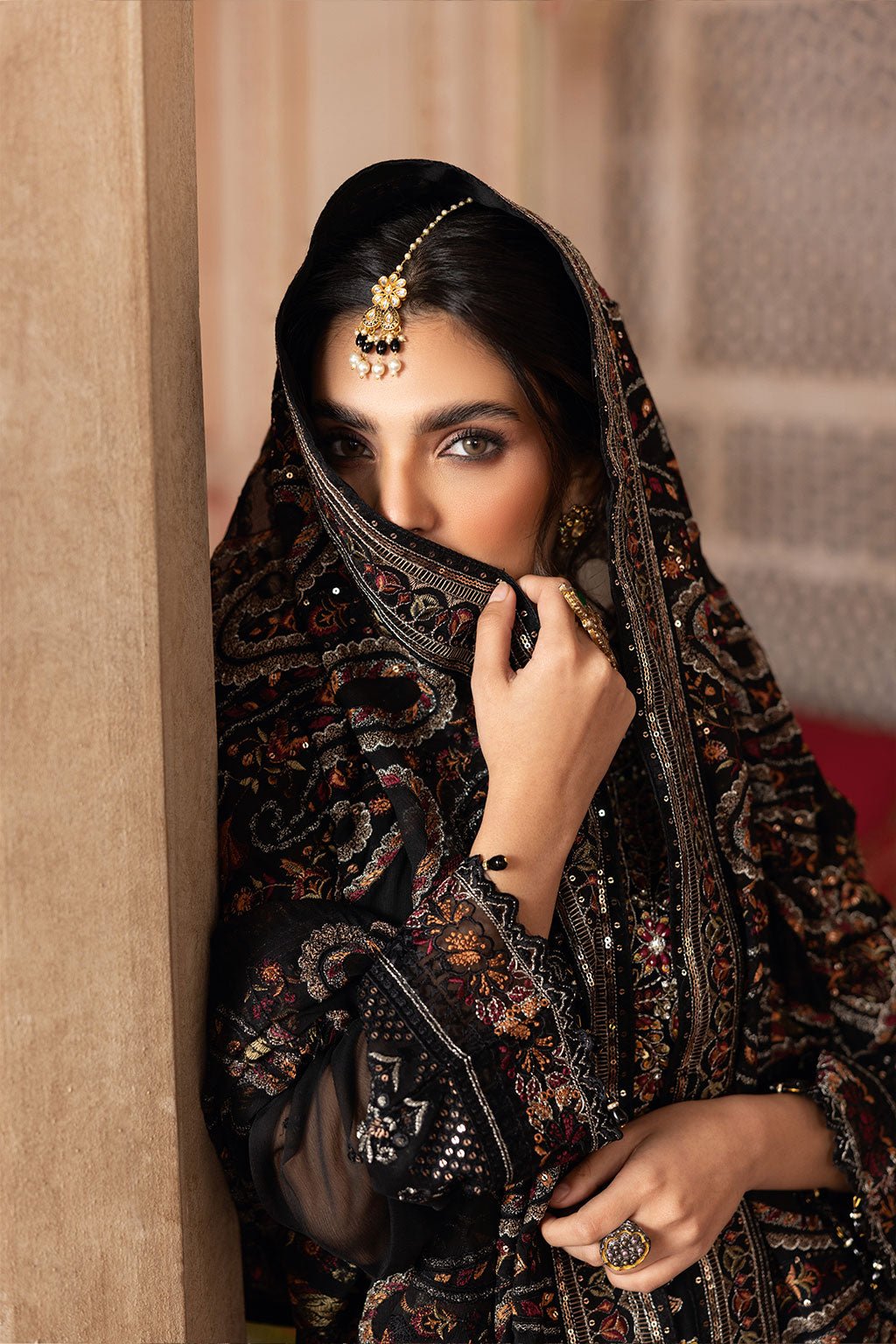 Ramsha | Dastan Formals | T-304-Brand:Ramsha-Type:Ladies Clothes-Black-Chiffon-House of Maryam- Buy in UK, USA