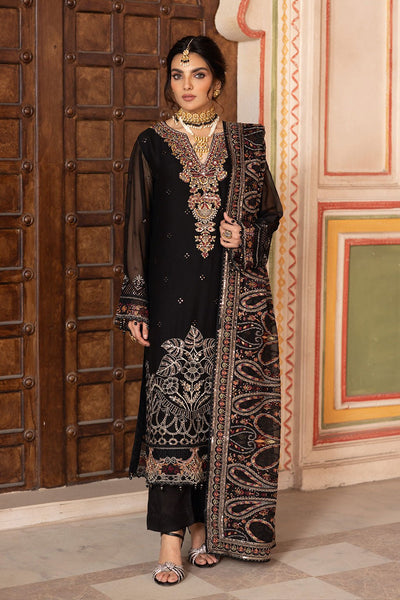 Ramsha | Dastan Formals | T-304-Brand:Ramsha-Type:Ladies Clothes-Black-Chiffon-House of Maryam- Buy in UK, USA