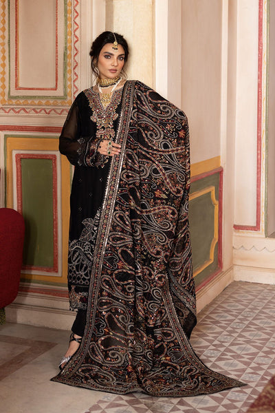 Ramsha | Dastan Formals | T-304-Brand:Ramsha-Type:Ladies Clothes-Black-Chiffon-House of Maryam- Buy in UK, USA