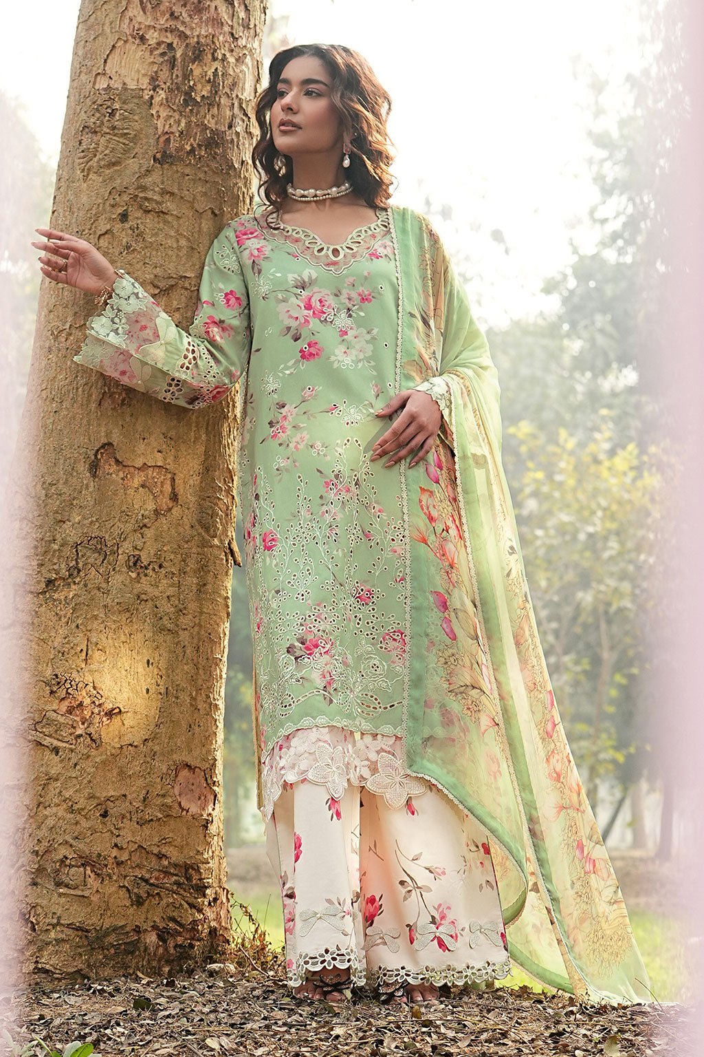 Ramsha | Dhanak Summers | DH-101-Brand:Ramsha-Type:Ladies Clothes-Pastel Mint-Lawn-House of Maryam- Buy in UK, USA