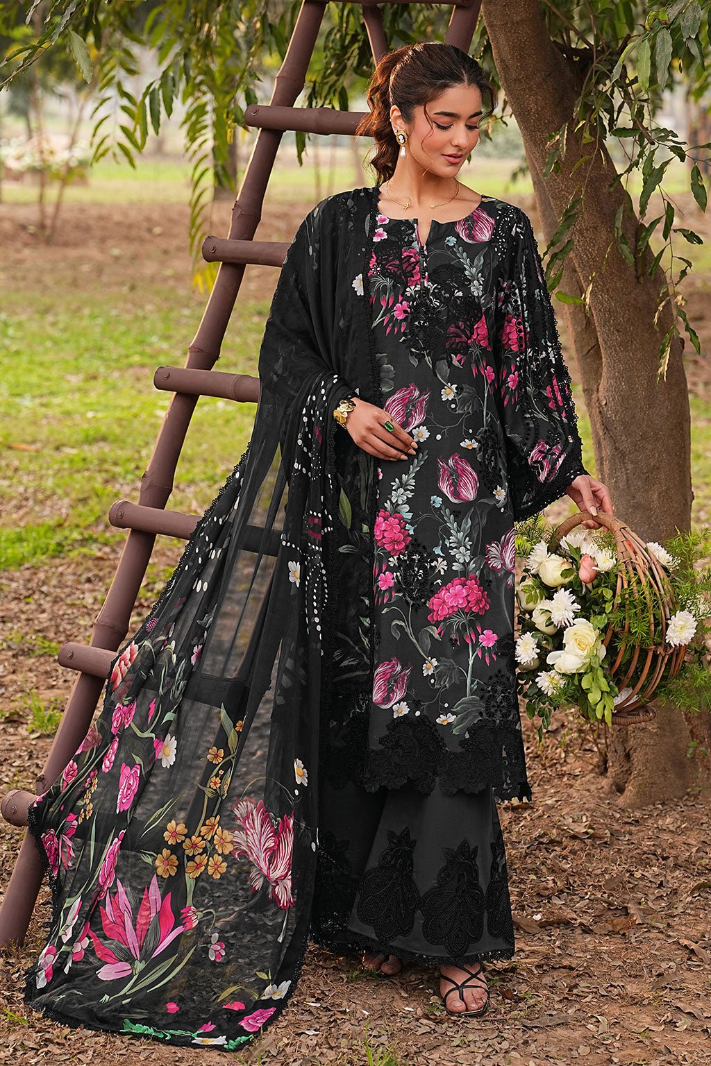 Ramsha | Dhanak Summers | DH-102-Brand:Ramsha-Type:Ladies Clothes-Black-Lawn-House of Maryam- Buy in UK, USA