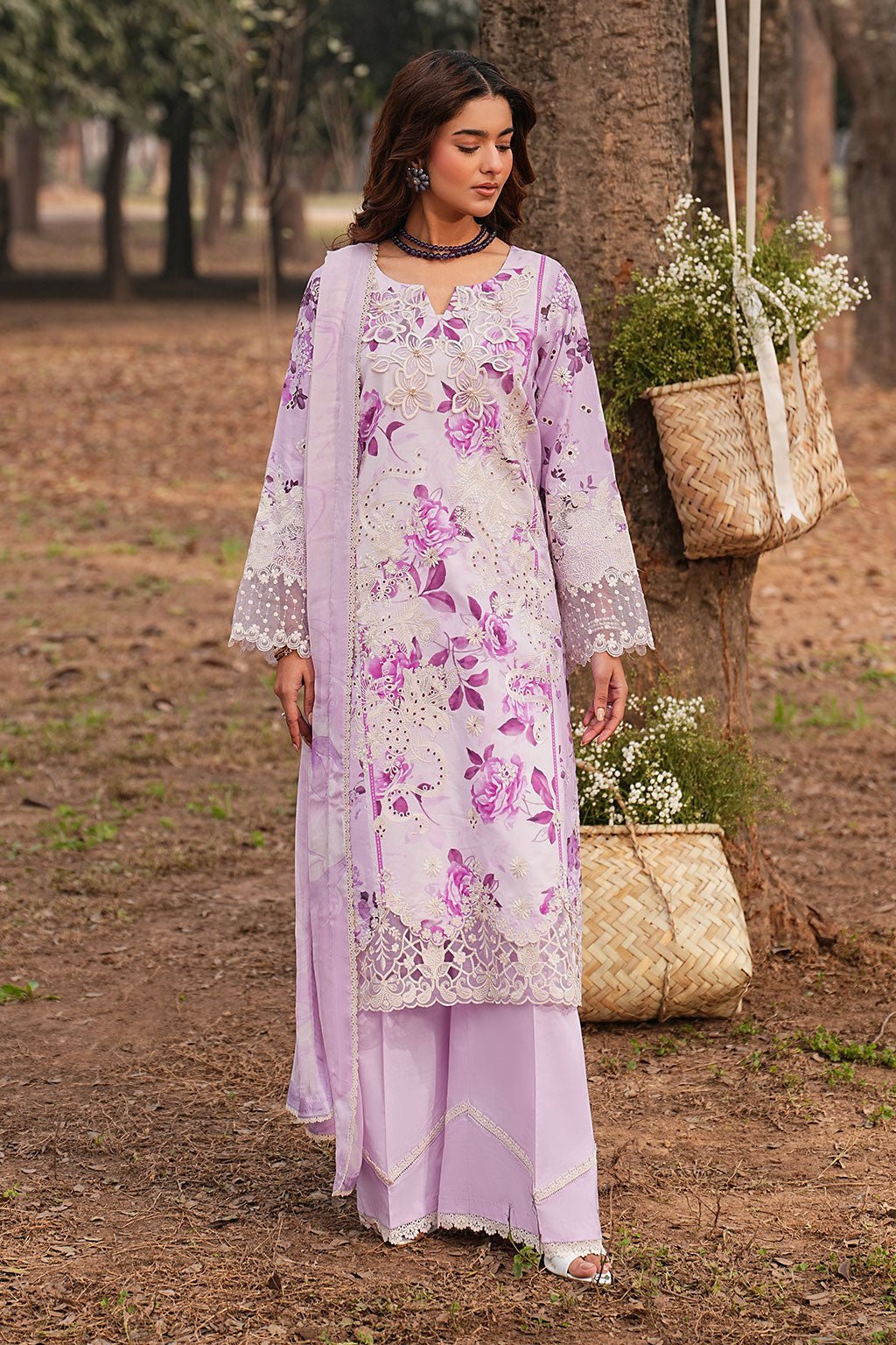 Ramsha | Dhanak Summers | DH-104-Brand:Ramsha-Type:Ladies Clothes-Lilac-Lawn-House of Maryam- Buy in UK, USA