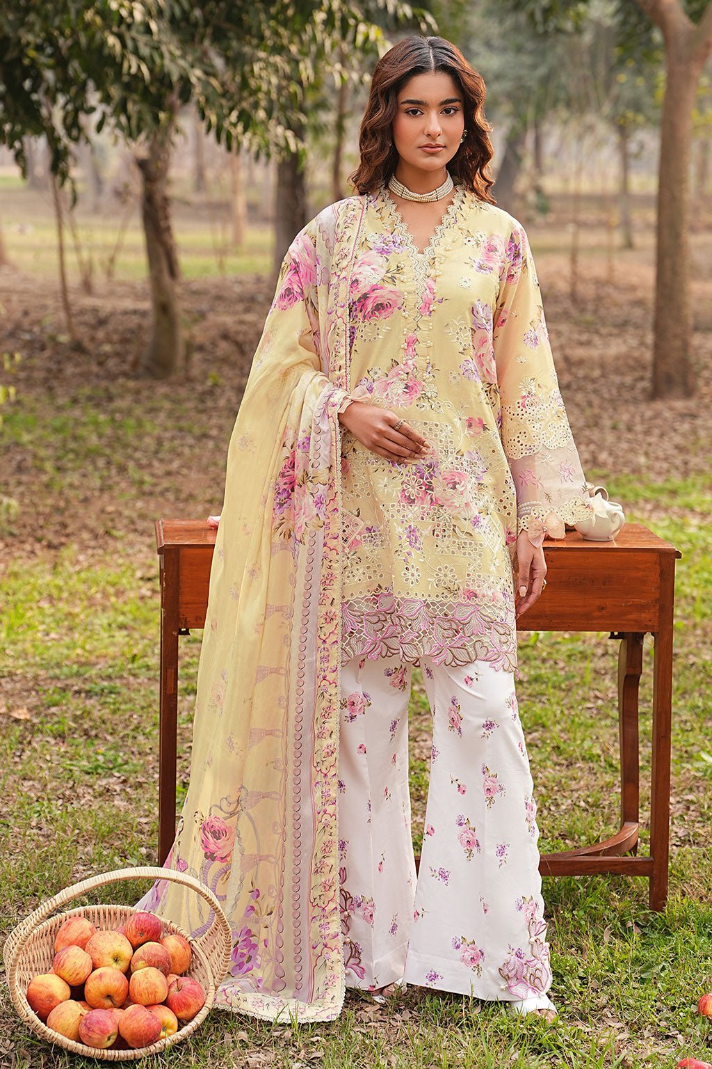 Ramsha | Dhanak Summers | DH-105-Brand:Ramsha-Type:Ladies Clothes-Dust Yellow-Lawn-House of Maryam- Buy in UK, USA