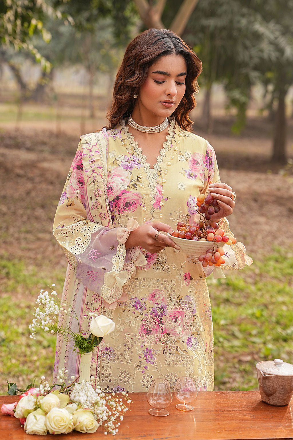 Ramsha | Dhanak Summers | DH-105-Brand:Ramsha-Type:Ladies Clothes-Dust Yellow-Lawn-House of Maryam- Buy in UK, USA