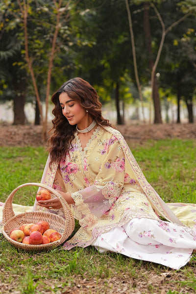Ramsha | Dhanak Summers | DH-105-Brand:Ramsha-Type:Ladies Clothes-Dust Yellow-Lawn-House of Maryam- Buy in UK, USA