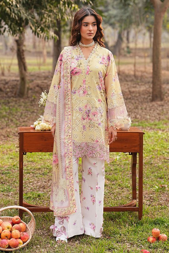 Ramsha | Dhanak Summers | DH-105-Brand:Ramsha-Type:Ladies Clothes-Dust Yellow-Lawn-House of Maryam- Buy in UK, USA
