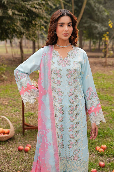 Ramsha | Dhanak Summers | DH-106-Brand:Ramsha-Type:Ladies Clothes-Sky Blue-Lawn-House of Maryam- Buy in UK, USA