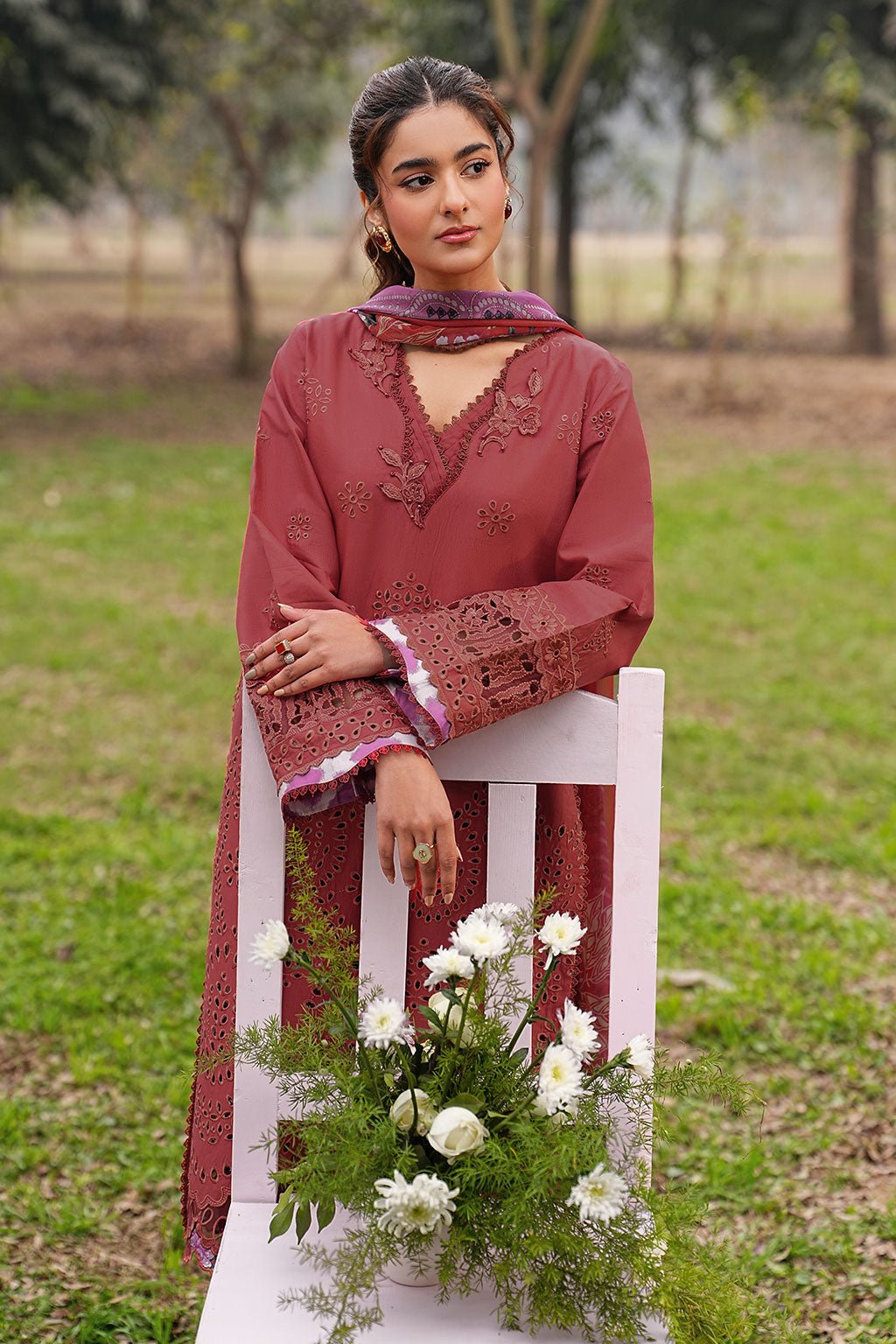 Ramsha | Dhanak Summers | DH-108-Brand:Ramsha-Type:Ladies Clothes-Maroon-Lawn-House of Maryam- Buy in UK, USA
