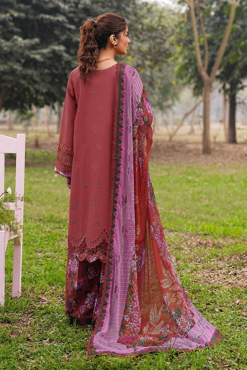 Ramsha | Dhanak Summers | DH-108-Brand:Ramsha-Type:Ladies Clothes-Maroon-Lawn-House of Maryam- Buy in UK, USA
