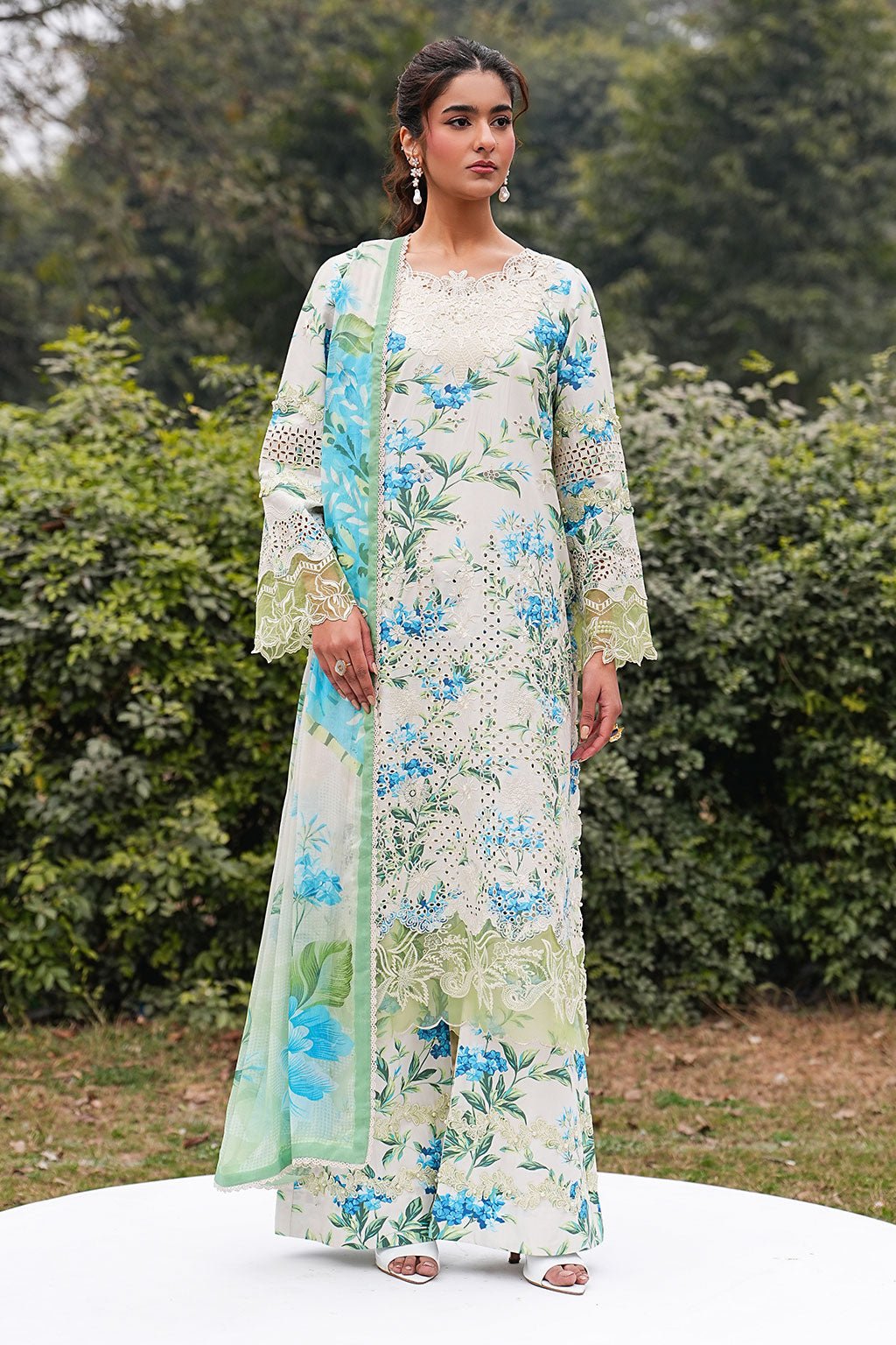 Ramsha | Dhanak Summers | DH-109-Brand:Ramsha-Type:Ladies Clothes-Off White-Lawn-House of Maryam- Buy in UK, USA