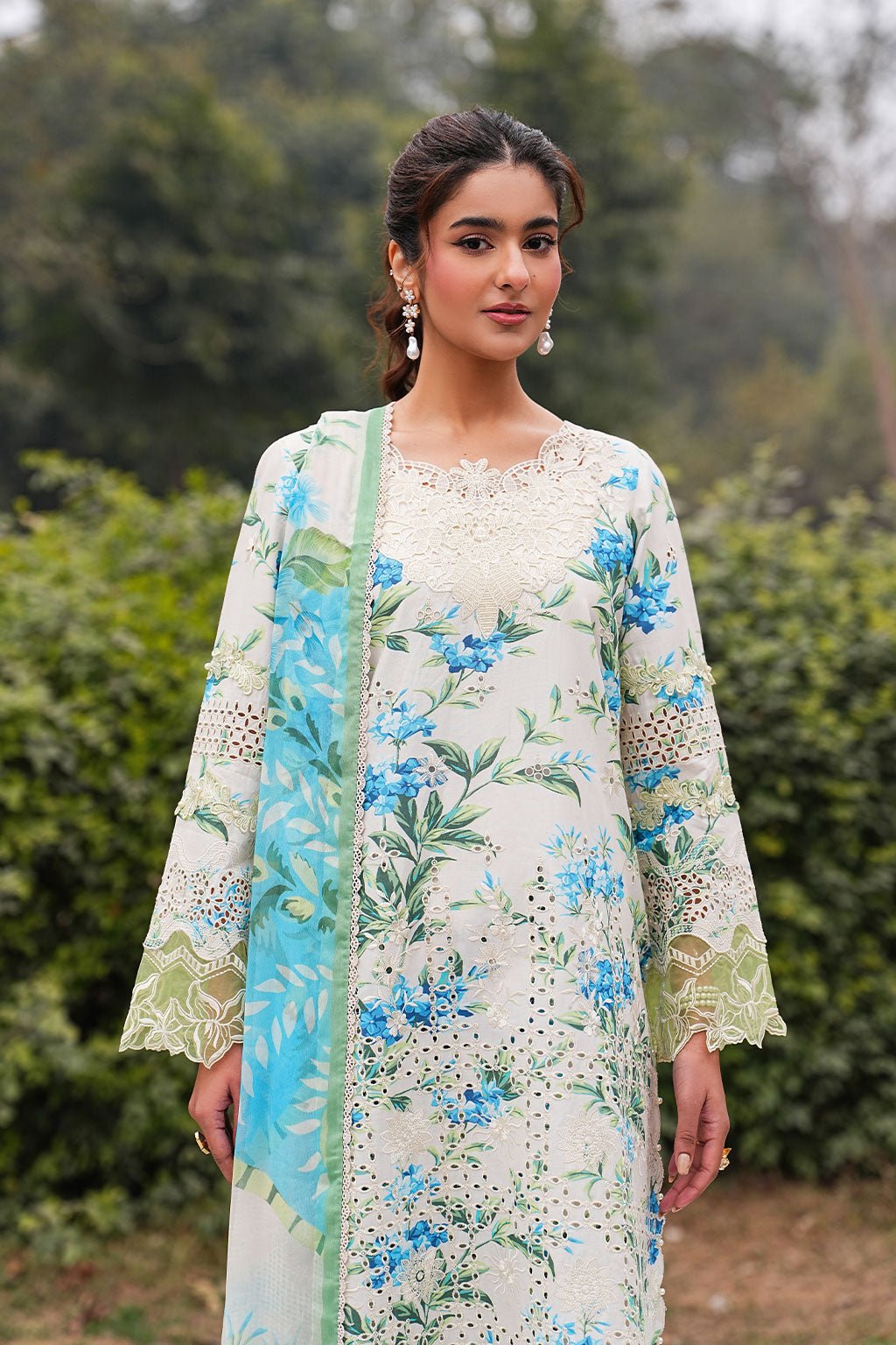 Ramsha | Dhanak Summers | DH-109-Brand:Ramsha-Type:Ladies Clothes-Off White-Lawn-House of Maryam- Buy in UK, USA