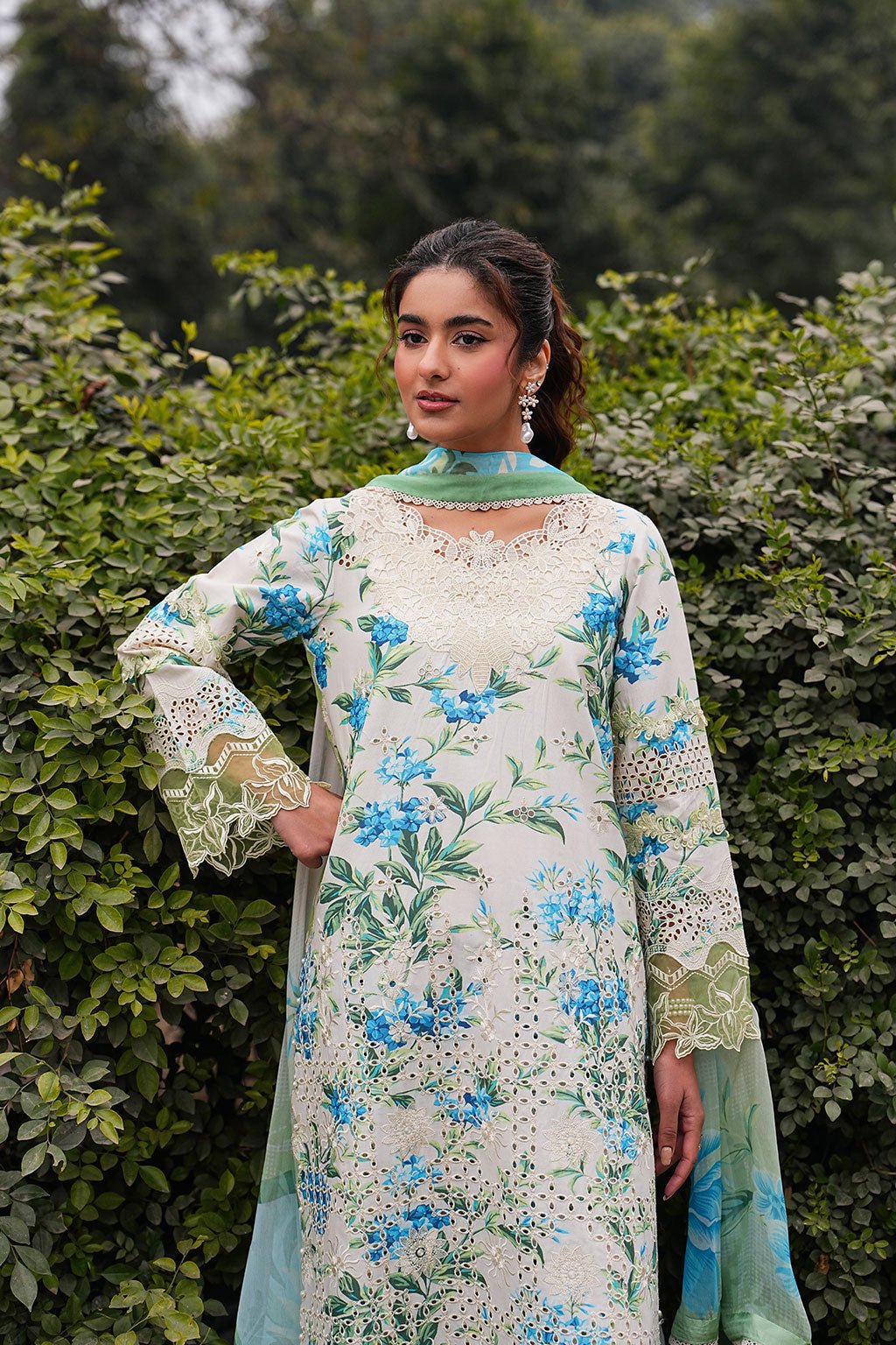 Ramsha | Dhanak Summers | DH-109-Brand:Ramsha-Type:Ladies Clothes-Off White-Lawn-House of Maryam- Buy in UK, USA