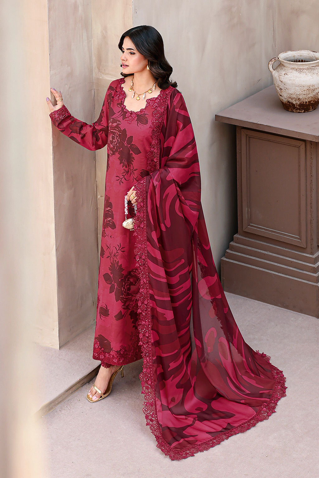 Ramsha | Naqsh Embroidered Rawsilk | RS-04, image 5