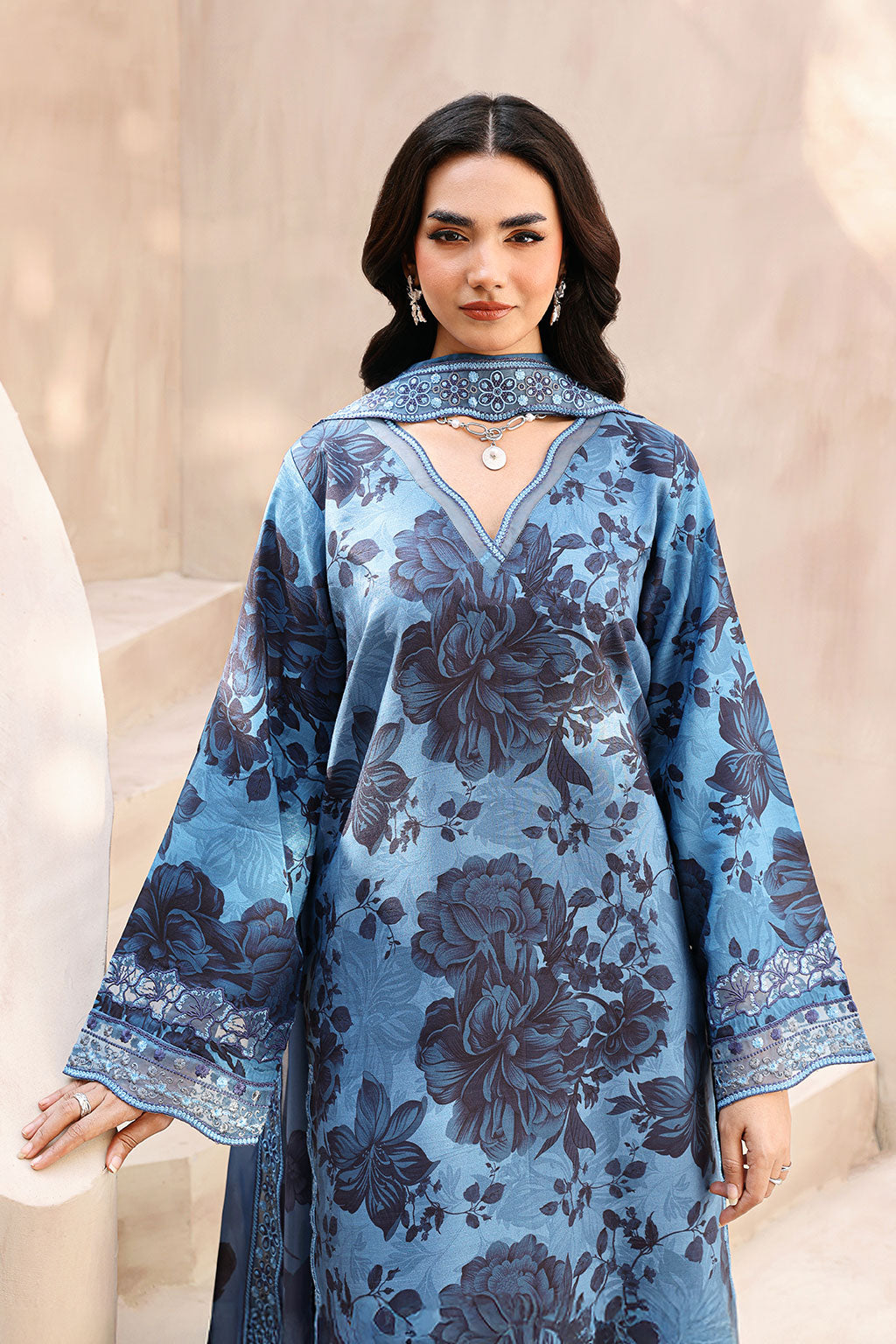 Ramsha | Naqsh Embroidered Rawsilk | RS-05, image 3