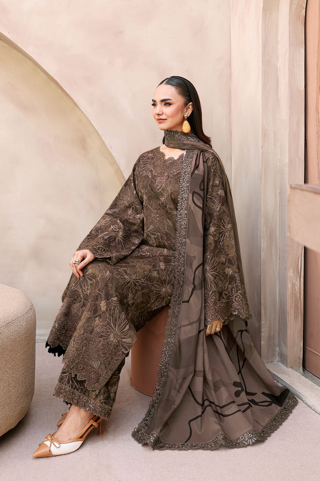 Ramsha | Naqsh Embroidered Rawsilk | RS-08, image 5