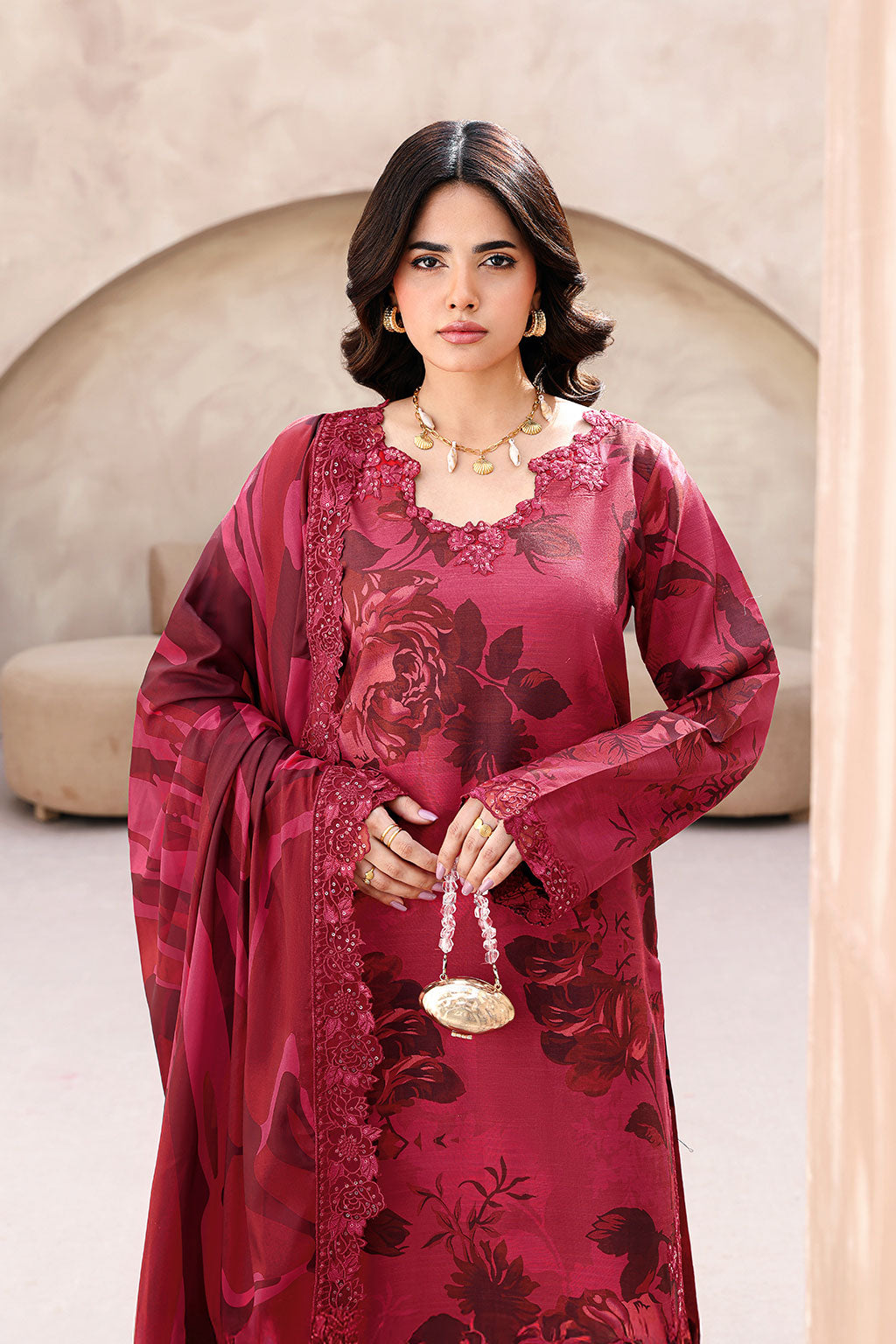 Ramsha | Naqsh Embroidered Rawsilk | RS-04, image 3