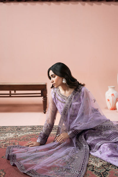 Ramsha | Rangeen Collection | PS-101-Brand:Ramsha-Type:Ladies Clothes-Lilac-Embroidered Net-House of Maryam- Buy in UK, USA
