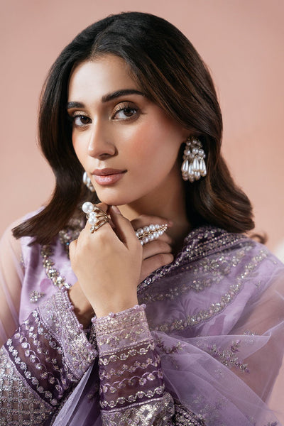 Ramsha | Rangeen Collection | PS-101-Brand:Ramsha-Type:Ladies Clothes-Lilac-Embroidered Net-House of Maryam- Buy in UK, USA