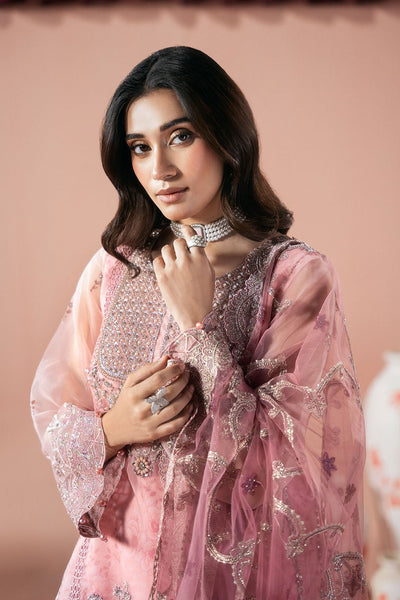 Ramsha | Rangeen Collection | PS-104-Brand:Ramsha-Type:Ladies Clothes-Pink-Organza-House of Maryam- Buy in UK, USA