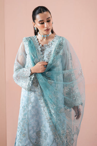 Ramsha | Rangeen Collection | PS-108-Brand:Ramsha-Type:Ladies Clothes-Ice Blue-Organza-House of Maryam- Buy in UK, USA
