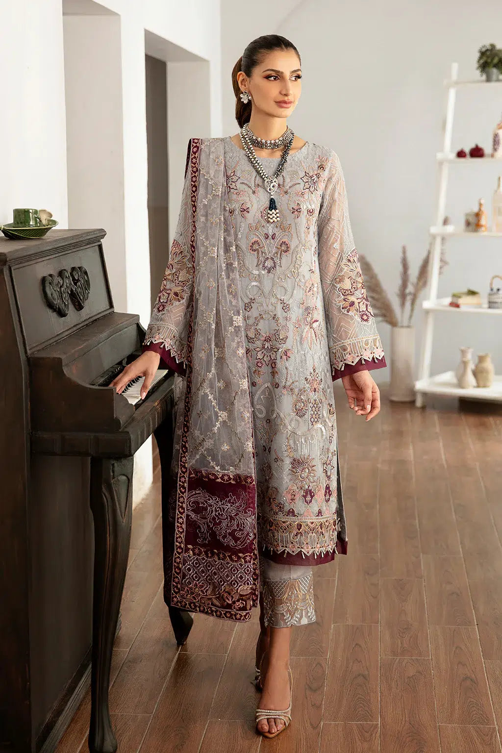 Ramsha | Rangoon Chiffon Collection | D-1109 by Designer Ramsha - House of Maryam - Pakistani Designer Ethnic Wear in {{ shop.shopifyCountryName }}