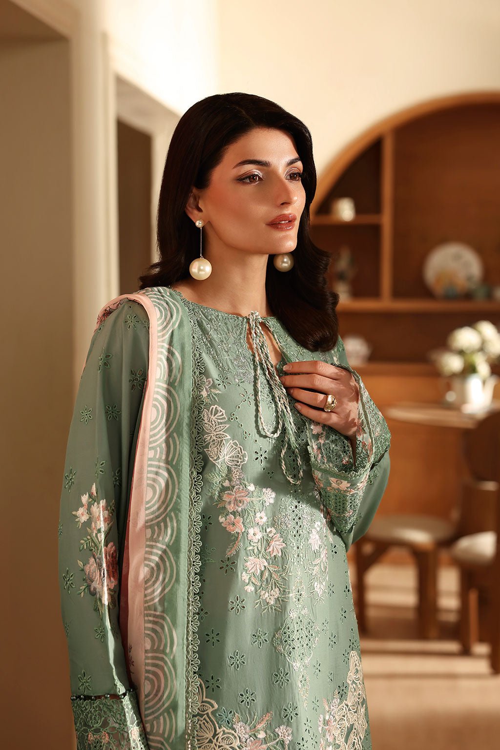Ramsha | Riwayat Collection | Y-1401-Brand:Ramsha-Type:Ladies Clothes-Sea Green-Lawn-House of Maryam- Buy in UK, USA