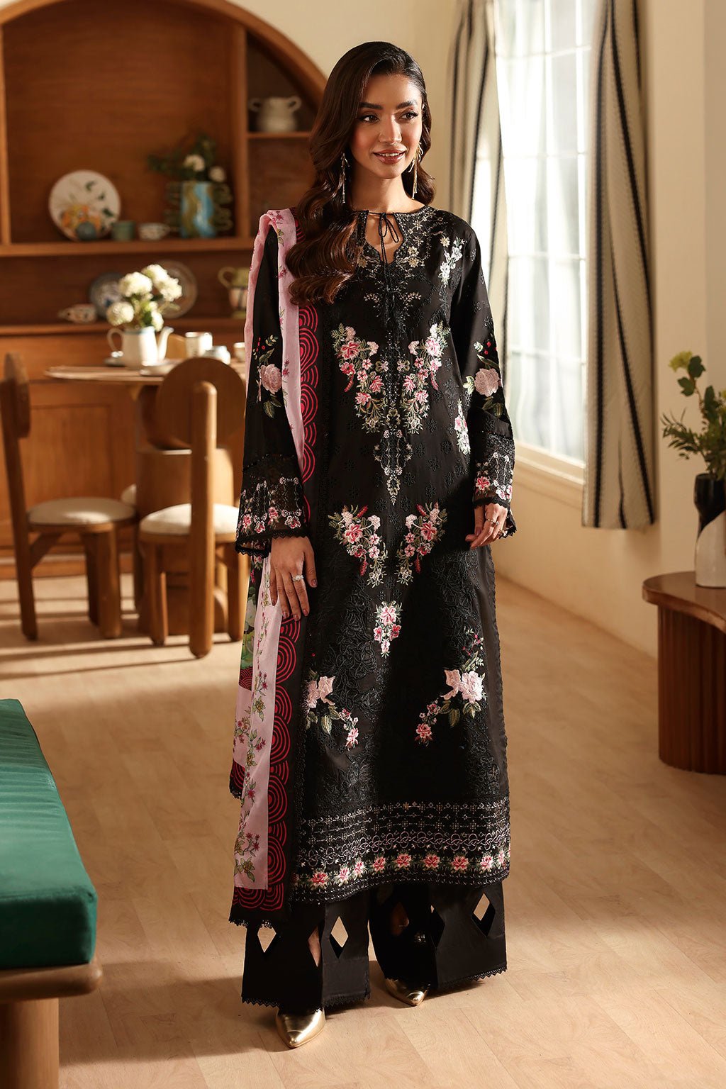 Ramsha | Riwayat Collection | Y-1402-Brand:Ramsha-Type:Ladies Clothes-Black-Lawn-House of Maryam- Buy in UK, USA