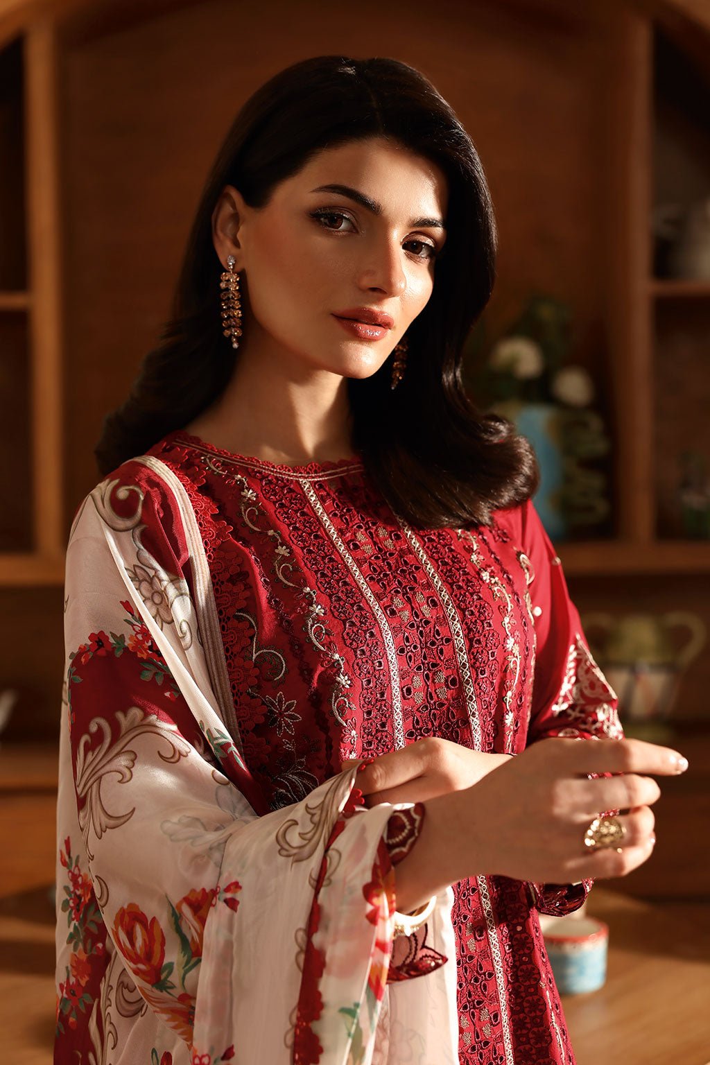 Ramsha | Riwayat Collection | Y-1403-Brand:Ramsha-Type:Ladies Clothes-Red-Lawn-House of Maryam- Buy in UK, USA