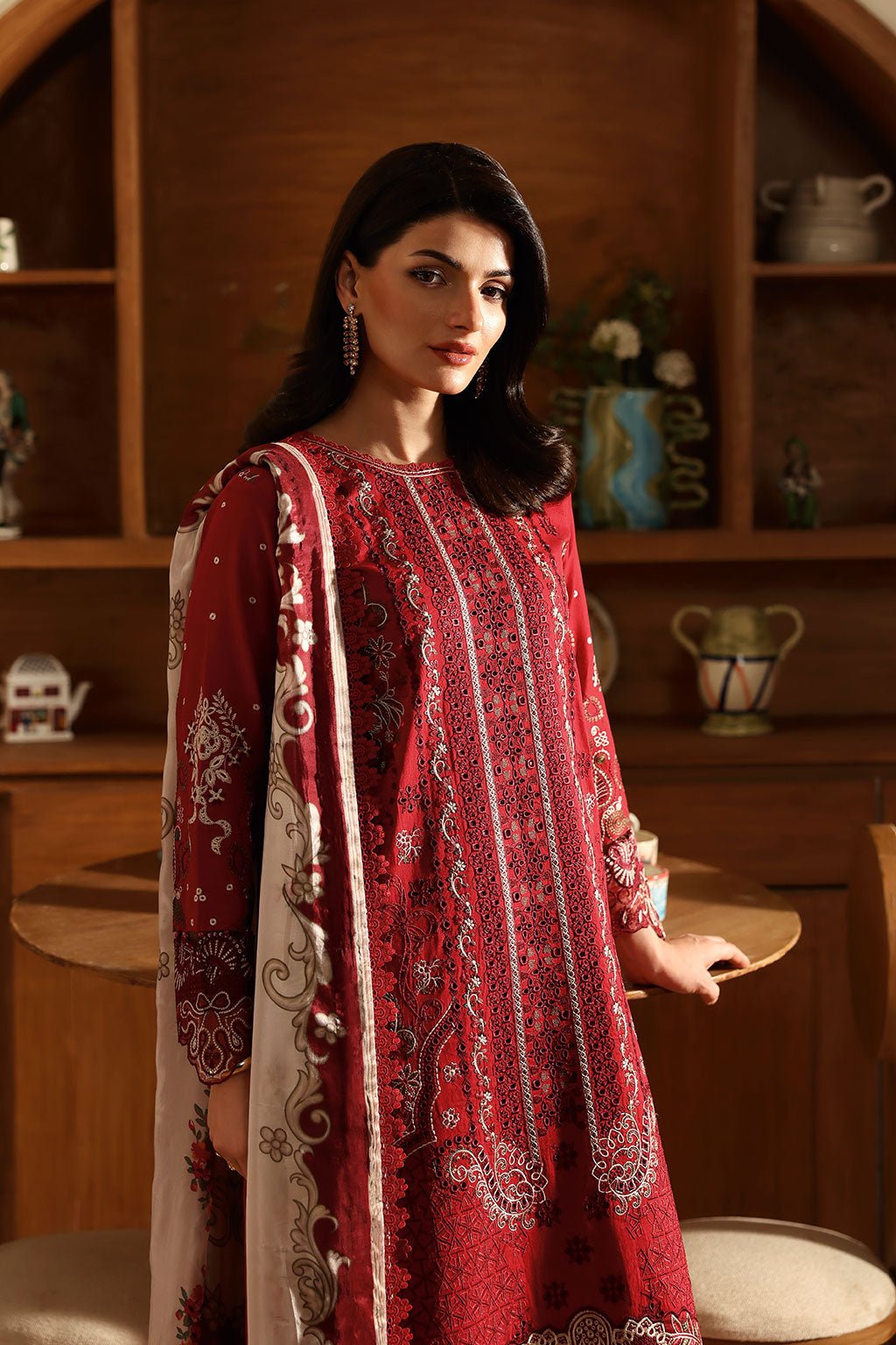 Ramsha | Riwayat Collection | Y-1403-Brand:Ramsha-Type:Ladies Clothes-Red-Lawn-House of Maryam- Buy in UK, USA