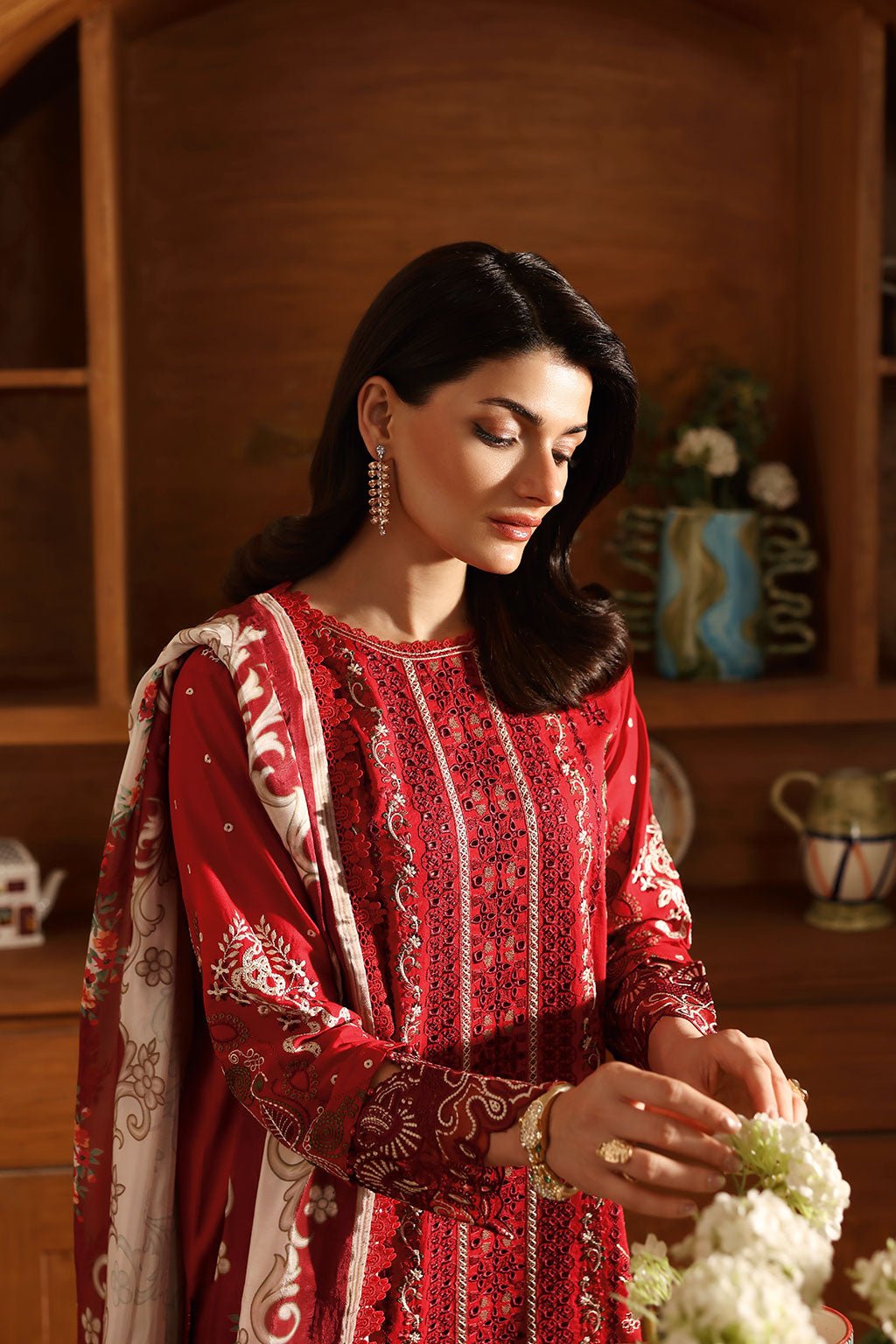 Ramsha | Riwayat Collection | Y-1403-Brand:Ramsha-Type:Ladies Clothes-Red-Lawn-House of Maryam- Buy in UK, USA