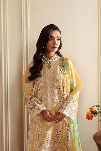 Ramsha | Riwayat Collection | Y-1405-Brand:Ramsha-Type:Ladies Clothes-Pale Yellow-Lawn-House of Maryam- Buy in UK, USA