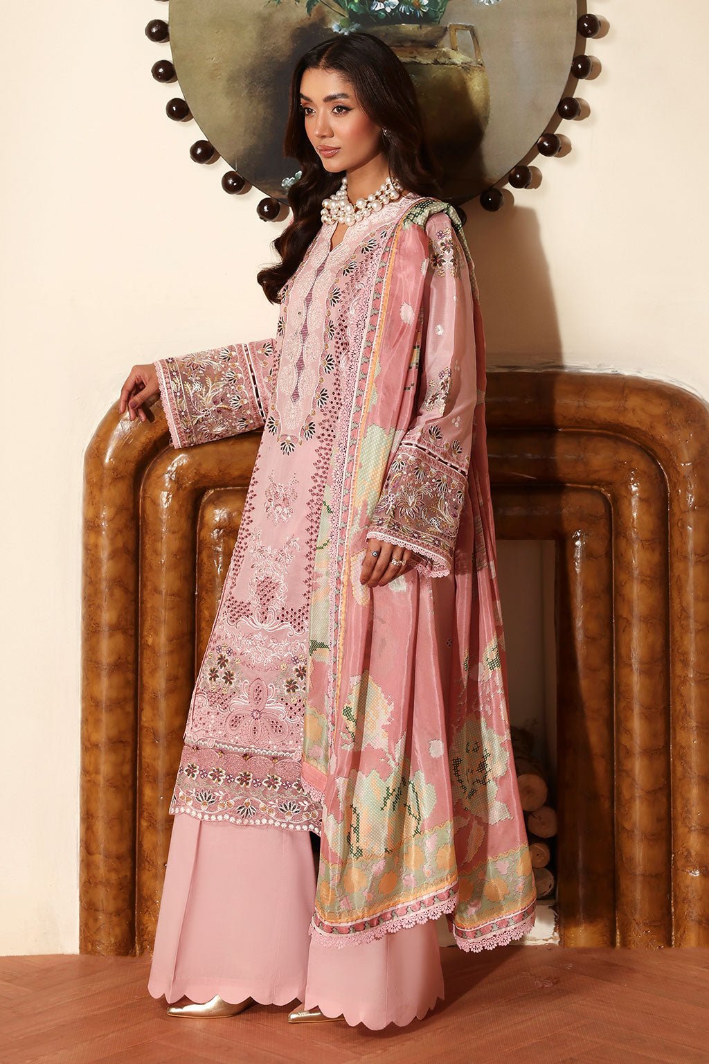Ramsha | Riwayat Collection | Y-1406-Brand:Ramsha-Type:Ladies Clothes-Pink-Lawn-House of Maryam- Buy in UK, USA