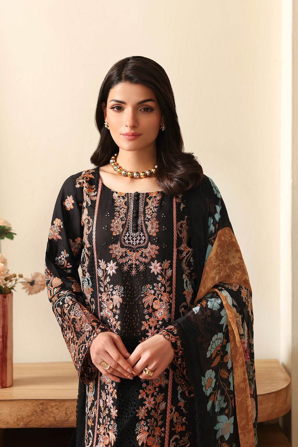 Ramsha | Riwayat Collection | Y-1408-Brand:Ramsha-Type:Ladies Clothes-Black-Lawn-House of Maryam- Buy in UK, USA