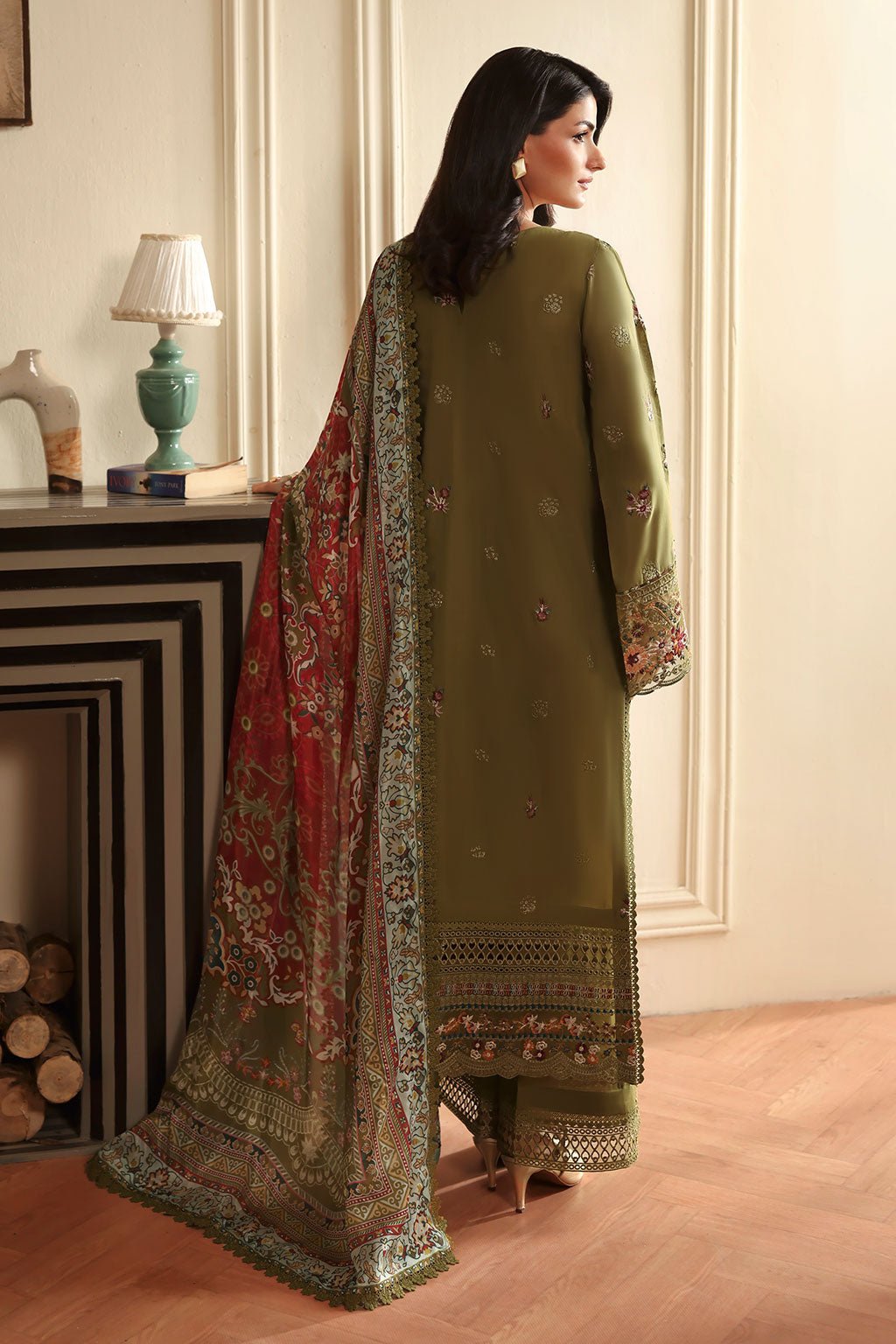 Ramsha | Riwayat Collection | Y-1410-Brand:Ramsha-Type:Ladies Clothes-Mehndi-Lawn-House of Maryam- Buy in UK, USA