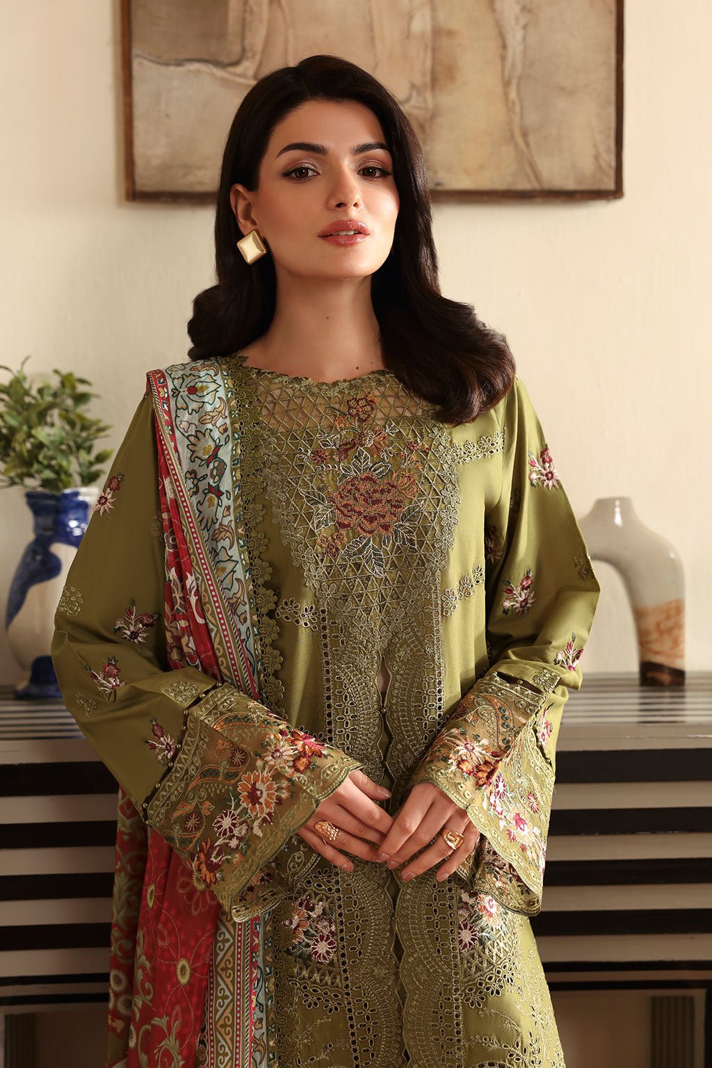 Ramsha | Riwayat Collection | Y-1410-Brand:Ramsha-Type:Ladies Clothes-Mehndi-Lawn-House of Maryam- Buy in UK, USA