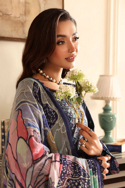 Ramsha | Riwayat Collection | Y-1411-Brand:Ramsha-Type:Ladies Clothes-Navy Blue-Lawn-House of Maryam- Buy in UK, USA