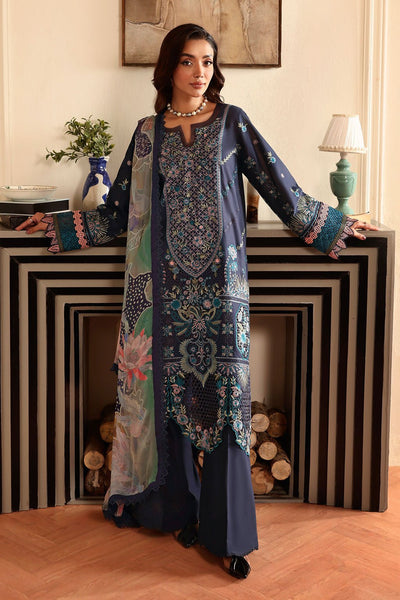 Ramsha | Riwayat Collection | Y-1411-Brand:Ramsha-Type:Ladies Clothes-Navy Blue-Lawn-House of Maryam- Buy in UK, USA