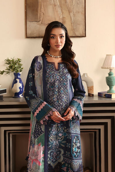 Ramsha | Riwayat Collection | Y-1411-Brand:Ramsha-Type:Ladies Clothes-Navy Blue-Lawn-House of Maryam- Buy in UK, USA