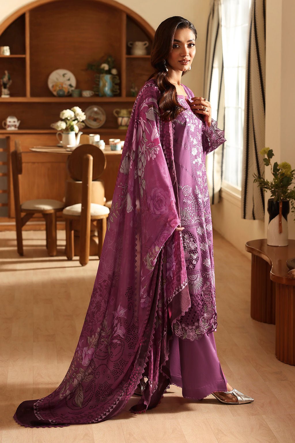 Ramsha | Riwayat Collection | Y-1412-Brand:Ramsha-Type:Ladies Clothes-Plum-Lawn-House of Maryam- Buy in UK, USA