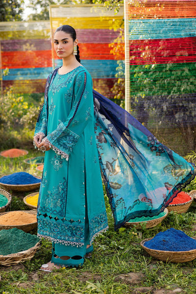 Ramsha | Riwayat Lawn Collection | Y-1201-Brand:Ramsha-Type:Ladies Clothes-Teal-Lawn-House of Maryam- Buy in UK, USA