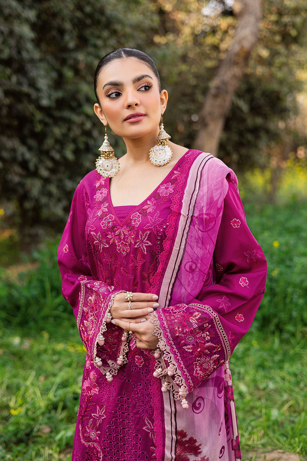 Ramsha | Riwayat Lawn Collection | Y-1202-Brand:Ramsha-Type:Ladies Clothes-Magenta-Lawn-House of Maryam- Buy in UK, USA
