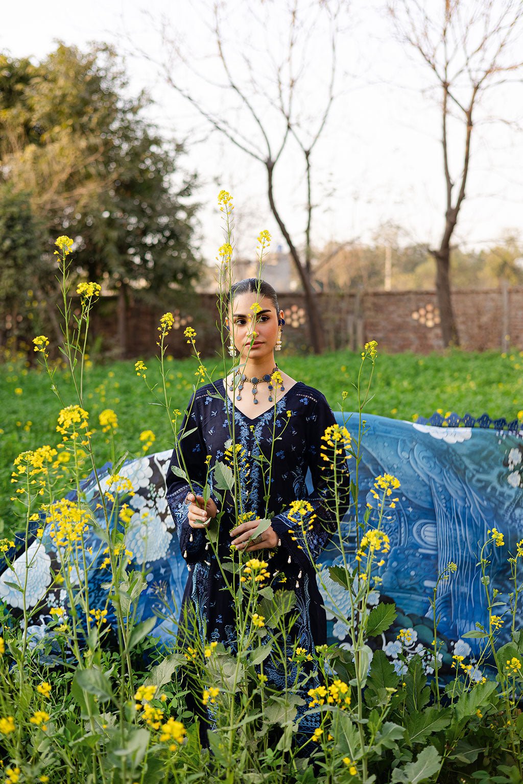 Ramsha | Riwayat Lawn Collection | Y-1203-Brand:Ramsha-Type:Ladies Clothes-Deep Blue-Lawn-House of Maryam- Buy in UK, USA