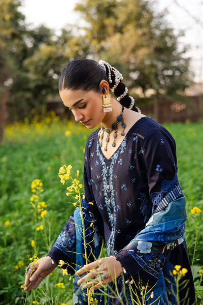 Ramsha | Riwayat Lawn Collection | Y-1203-Brand:Ramsha-Type:Ladies Clothes-Deep Blue-Lawn-House of Maryam- Buy in UK, USA