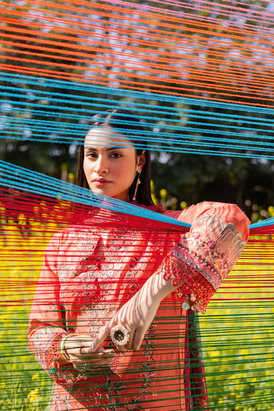 Ramsha | Riwayat Lawn Collection | Y-1205-Brand:Ramsha-Type:Ladies Clothes-Pinkish Orange-Lawn-House of Maryam- Buy in UK, USA