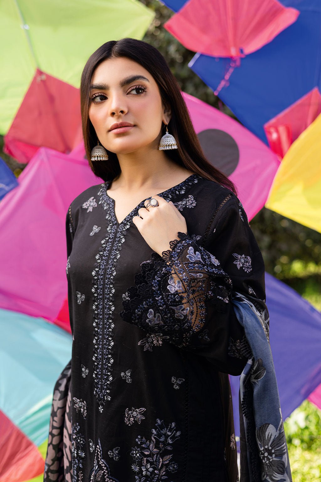 Ramsha | Riwayat Lawn Collection | Y-1208-Brand:Ramsha-Type:Ladies Clothes-Black-Lawn-House of Maryam- Buy in UK, USA