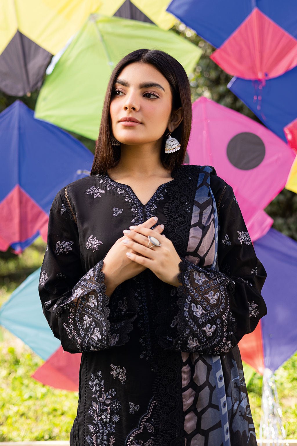 Ramsha | Riwayat Lawn Collection | Y-1208-Brand:Ramsha-Type:Ladies Clothes-Black-Lawn-House of Maryam- Buy in UK, USA