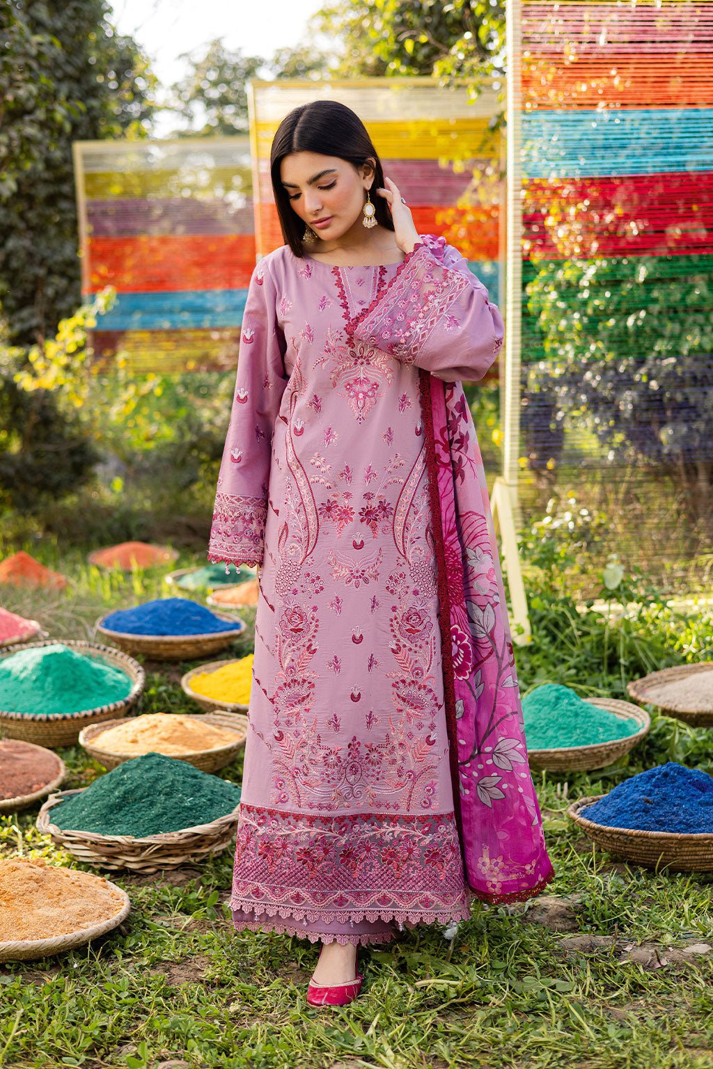 Ramsha | Riwayat Lawn Collection | Y-1209-Brand:Ramsha-Type:Ladies Clothes-Lilac-Lawn-House of Maryam- Buy in UK, USA
